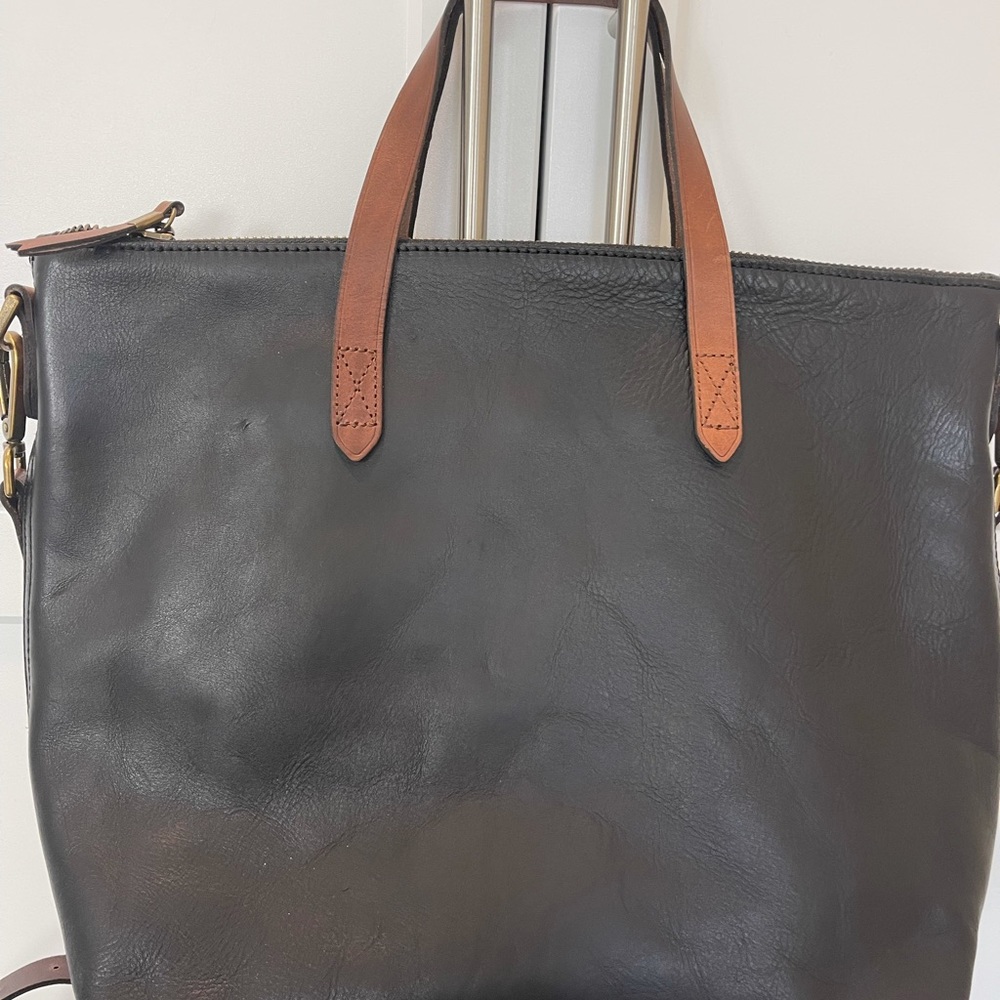 Madewell leather tote black
